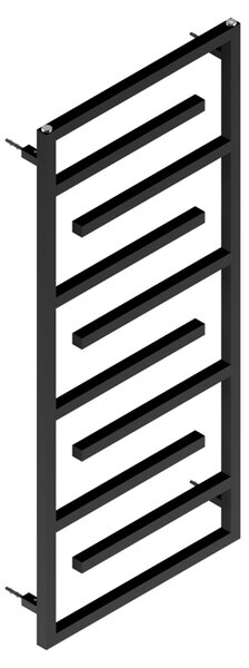 BPS-koupelny Koupelnový radiátor ANIKA BL 2 445W, 60x138 cm, černý