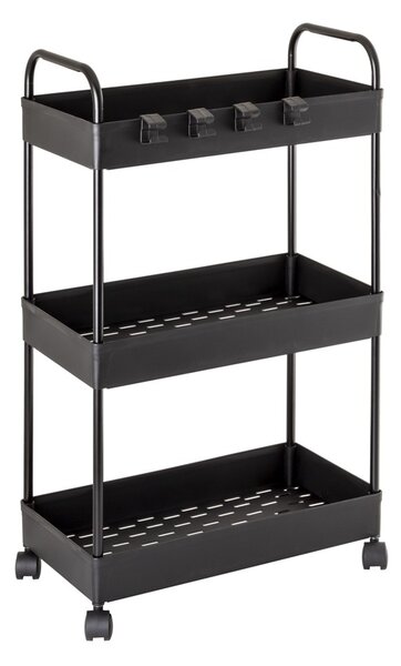 Koupelnový regál na kolečkách 40x67,6x26 cm černý AWD02041943