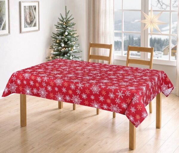 Bellatex Ubrus VÁNOCE 50x50 cm Vánoce hvězda Červená,Bílá