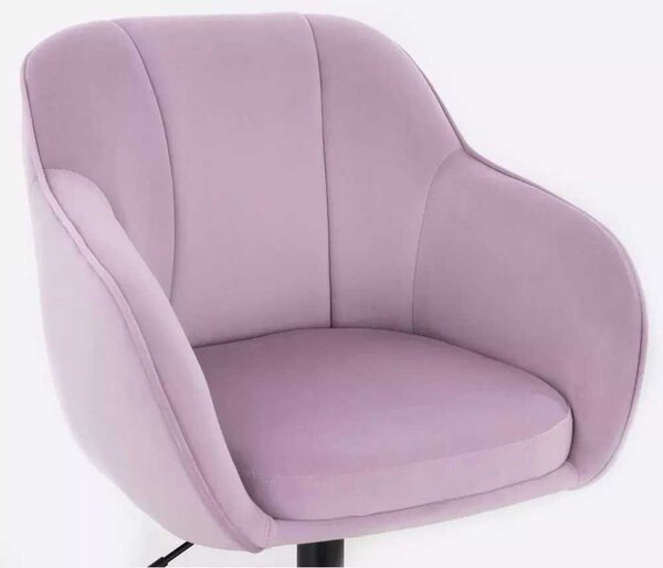LuxuryForm DESIGN Židle AVOLA VELUR na černém kříži - levandule