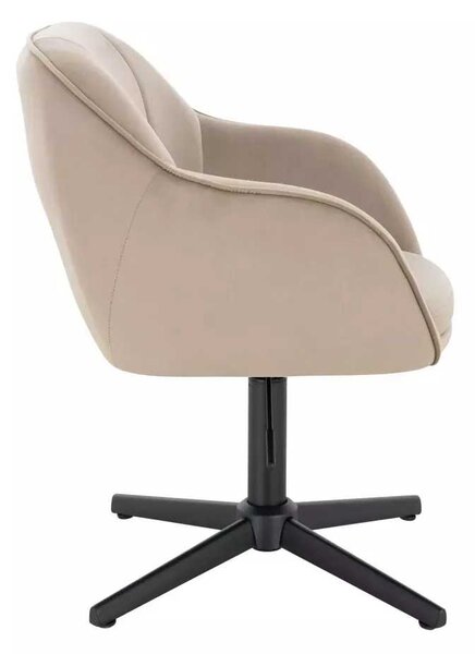 LuxuryForm DESIGN Židle AVOLA VELUR na černém kříži - latte