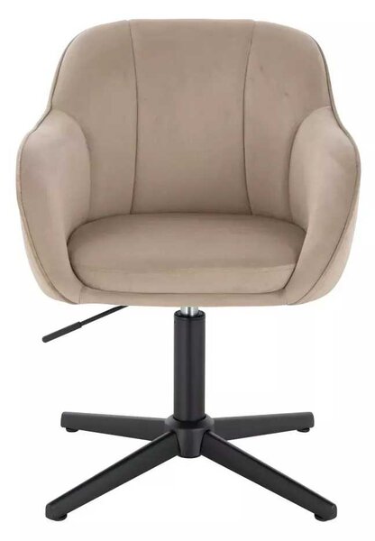LuxuryForm DESIGN Židle AVOLA VELUR na černém kříži - latte