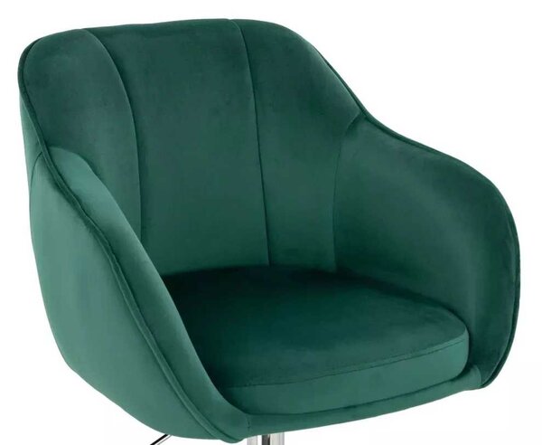 LuxuryForm DESIGN Židle AVOLA VELUR na černém talíři - zelená