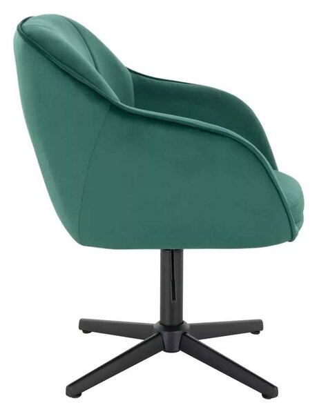LuxuryForm DESIGN Židle AVOLA VELUR na černém kříži - zelená