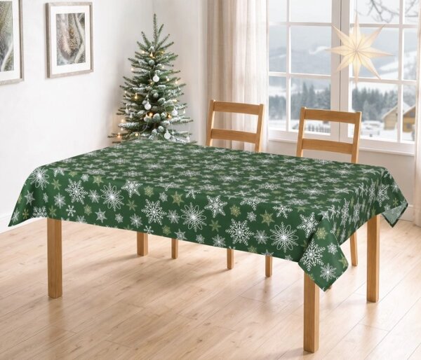 Bellatex Ubrus VÁNOCE 50x50 cm Vánoce hvězda Zelená,Bílá