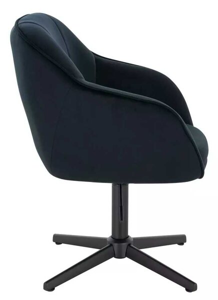 LuxuryForm DESIGN Židle AVOLA VELUR na černém kříži - černá