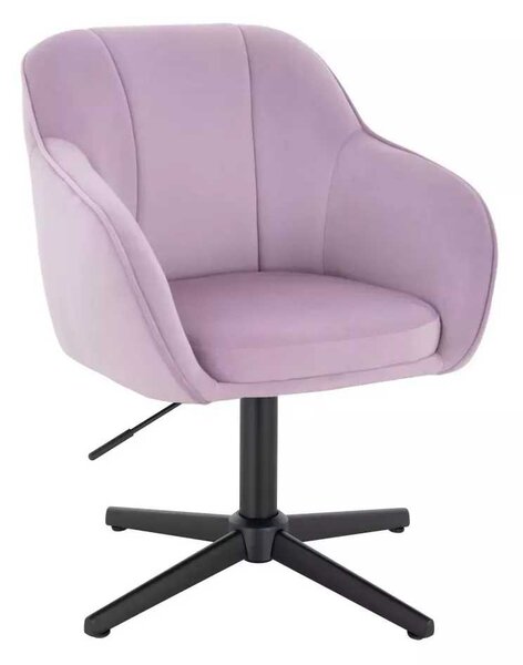 LuxuryForm DESIGN Židle AVOLA VELUR na černém kříži - levandule