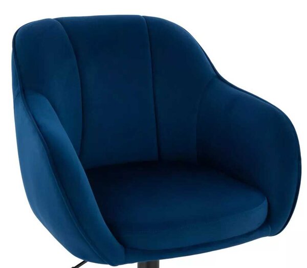 LuxuryForm DESIGN Židle AVOLA VELUR na černém kříži - modrá