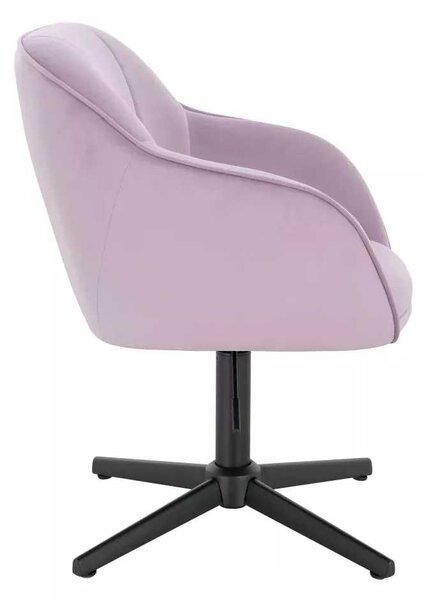 LuxuryForm DESIGN Židle AVOLA VELUR na černém kříži - levandule