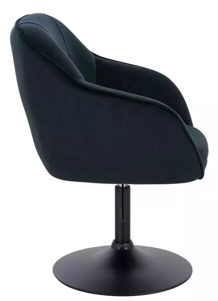 LuxuryForm DESIGN Židle AVOLA VELUR na černém talíři - černá