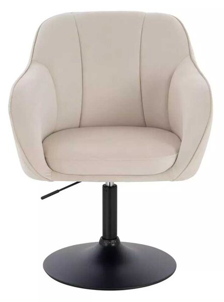 LuxuryForm DESIGN Židle AVOLA VELUR na černém talíři - krémová