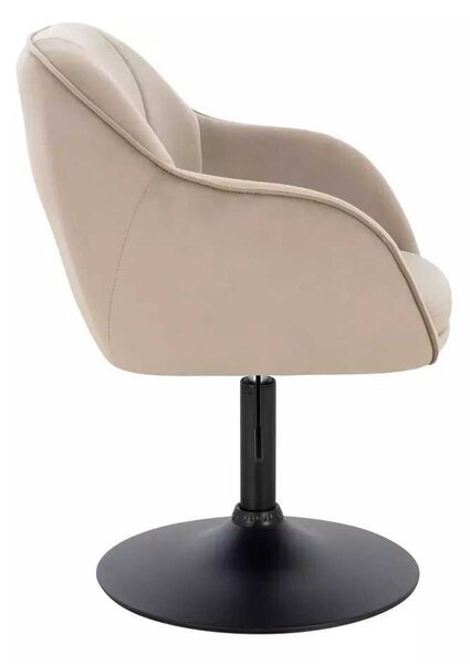 LuxuryForm DESIGN Židle AVOLA VELUR na černém talíři - latte
