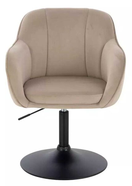LuxuryForm DESIGN Židle AVOLA VELUR na černém talíři - latte