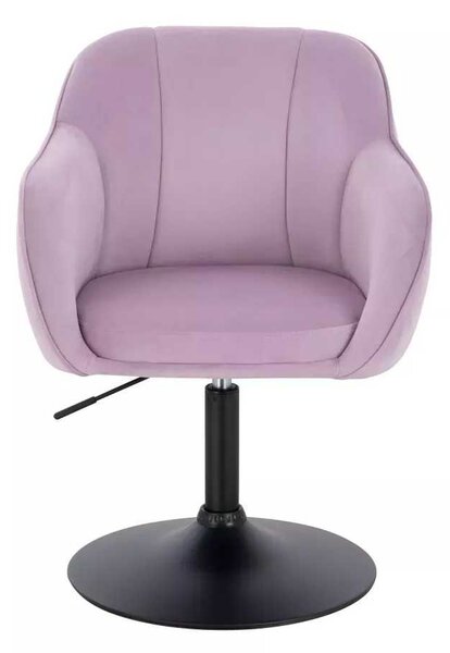 LuxuryForm DESIGN Židle AVOLA VELUR na černém talíři - levandule