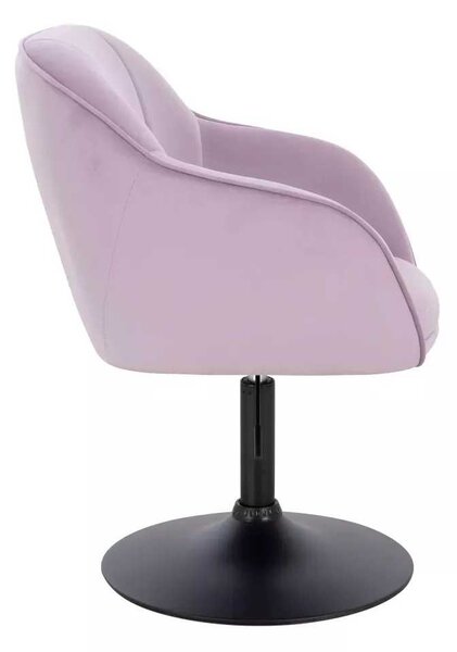 LuxuryForm DESIGN Židle AVOLA VELUR na černém talíři - levandule