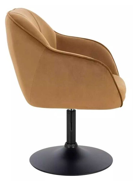 LuxuryForm DESIGN Židle AVOLA VELUR na černém talíři - medová
