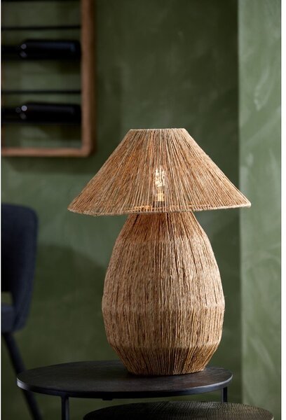 Stolní lampa v přírodní barvě se stínidlem z juty (výška 55 cm) Maruva – Light & Living