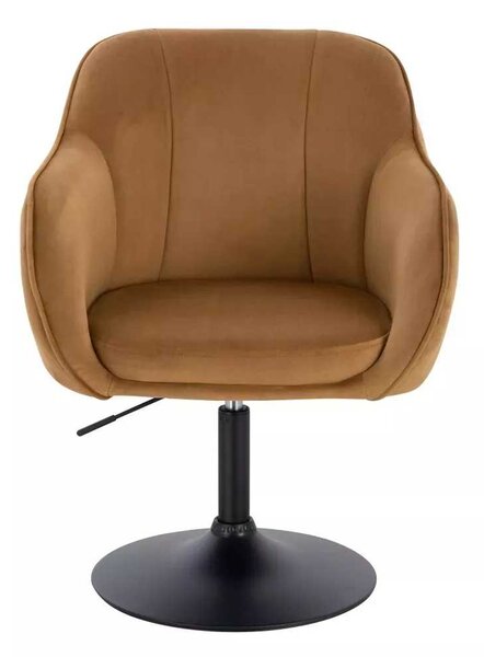LuxuryForm DESIGN Židle AVOLA VELUR na černém talíři - medová