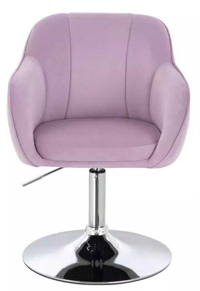 LuxuryForm DESIGN Židle AVOLA VELUR na stříbrném talíři - levandule