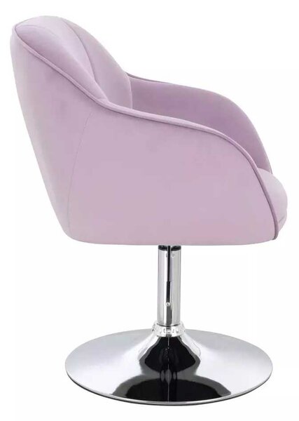 LuxuryForm DESIGN Židle AVOLA VELUR na stříbrném talíři - levandule