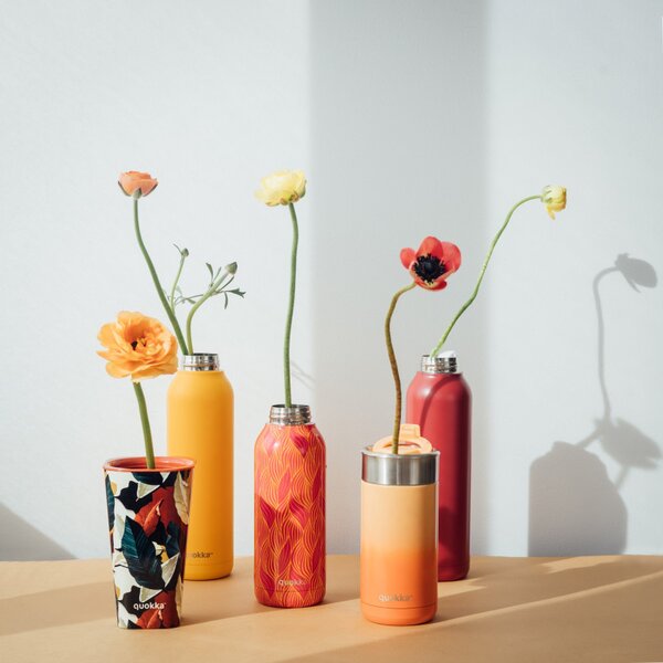 Quokka nerezová termoláhev Solid Orange Bloom 510 ml