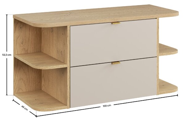 Comad Koupelnová skříňka pod deskové umyvadlo SET-DC B Cremona 100 kašmír/dub cremona