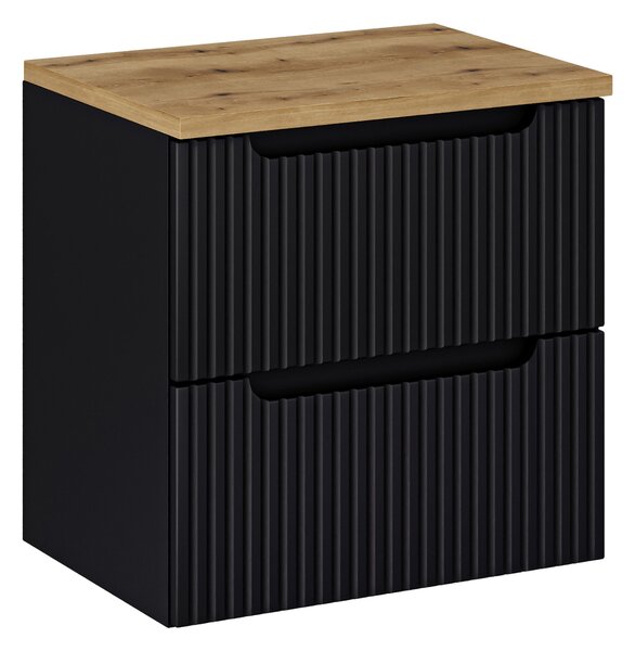 Comad Koupelnová skříňka pod deskové umyvadlo Nova Black 60 černá/dub coast evoke