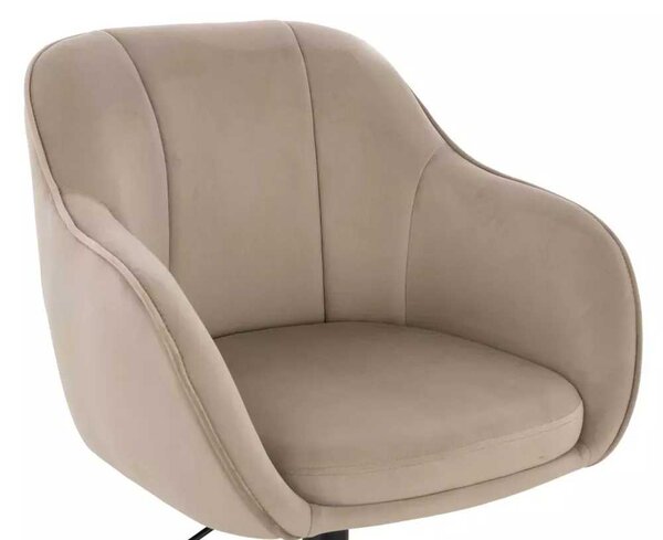 LuxuryForm DESIGN Barová židle AVOLA VELUR na zlaté kulaté podstavě - latte