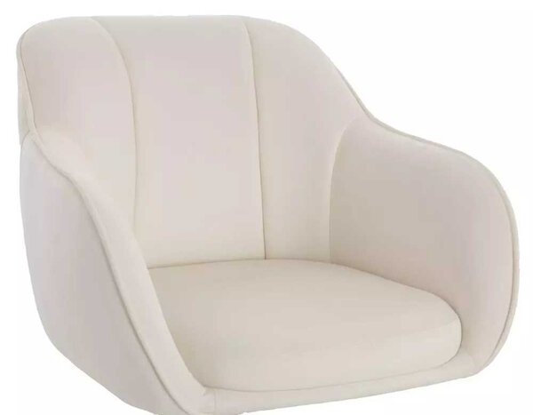 LuxuryForm DESIGN Barová židle AVOLA VELUR na černé kulaté podstavě - bílá
