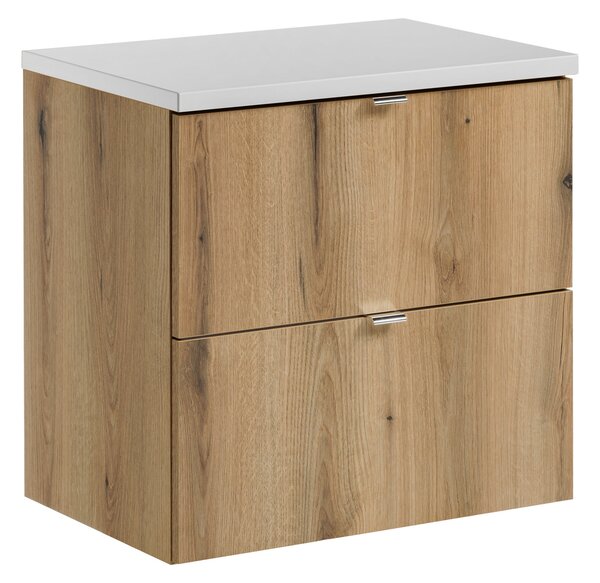 Comad Koupelnová skříňka pod deskové umyvadlo Nova Oak 60 dub coast evoke/bílá