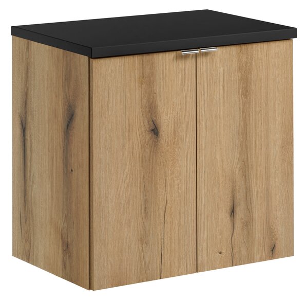 Comad Koupelnová skříňka pod deskové umyvadlo Nova Oak 60 dub coast evoke/černá