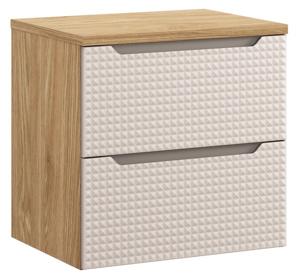 Comad Koupelnová skříňka pod deskové umyvadlo Luxor Beige 60 béžová/dub olejovaný