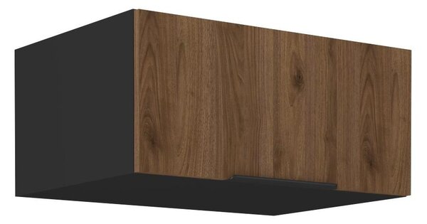 Horní kuchyňská skříňka Monzesa 80 NAGU 36 1F (ořech okapi + černá)