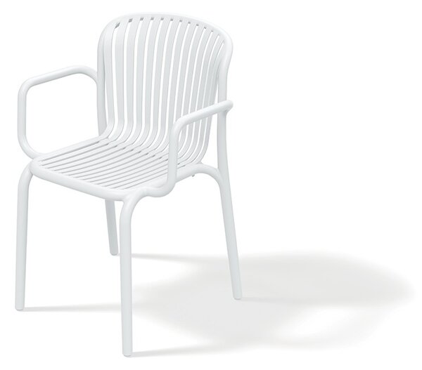 Prosperplast Zahradní židle s područkami BRENES 57,5x53x82,5 cm bílá