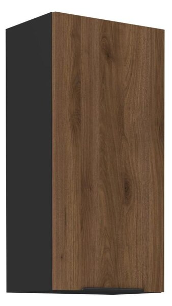 HezkýNábytek.cz Horní kuchyňská skříňka Monzesa 45 G 90 1F (ořech okapi + černá). 1096962