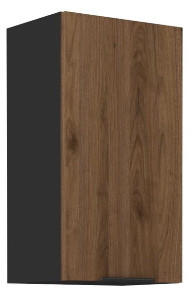 Horní kuchyňská skříňka Monzesa 40 G 72 1F (ořech okapi + černá)