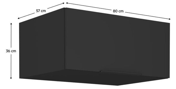 Horní kuchyňská skříňka Sobera 80 NAGU 36 1F (černá)