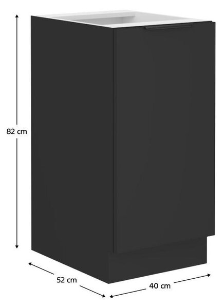 Dolní kuchyňská skříňka Sobera 40 D 1F BB (černá)