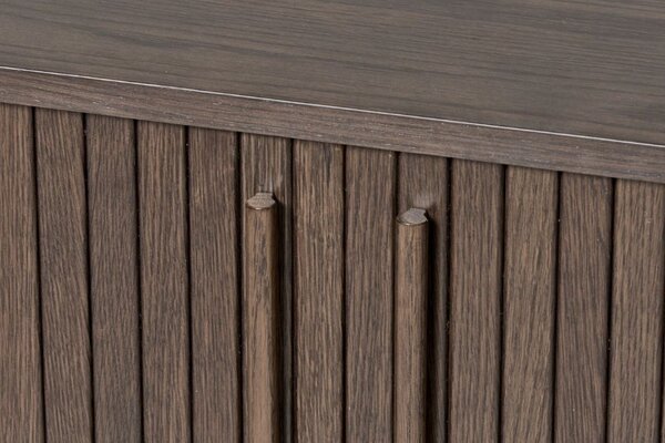Unique Furniture Tmavá dubová komoda Meta 140 cm