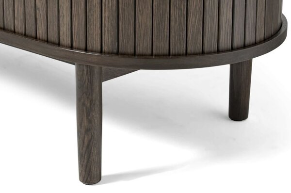 Unique Furniture Tmavá dubová komoda Meta 140 cm