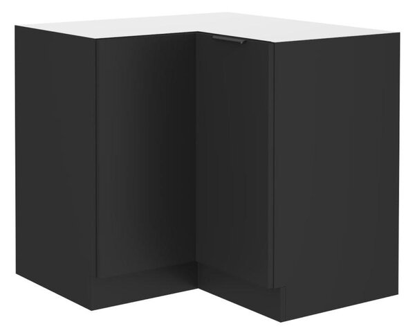 Dolní rohová kuchyňská skříňka Sobera 90x90 DN 2F BB (černá)