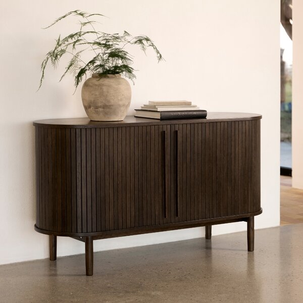 Unique Furniture Tmavá dubová komoda Meta 140 cm