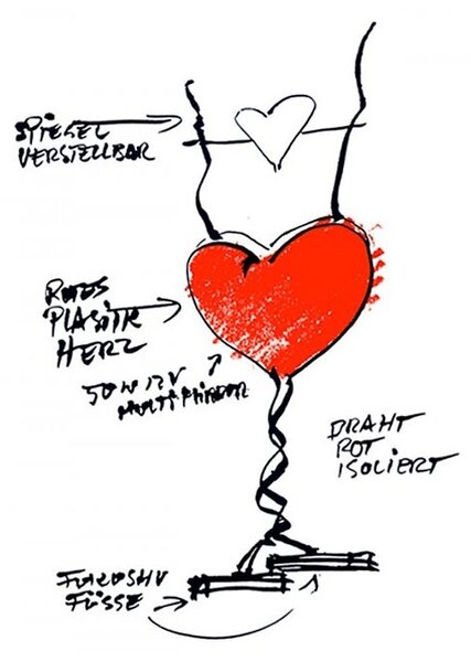 Ingo Maurer designové stojací lampy One From The Heart