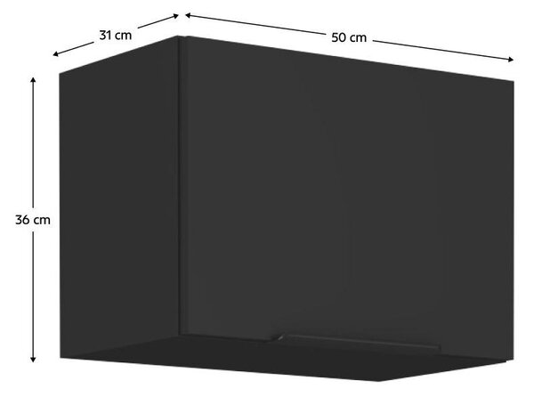 Horní kuchyňská skříňka Sobera 50 GU 36 1F (černá)