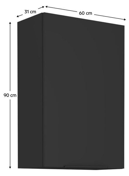 Horní kuchyňská skříňka Sobera 60 G 90 1F (černá)