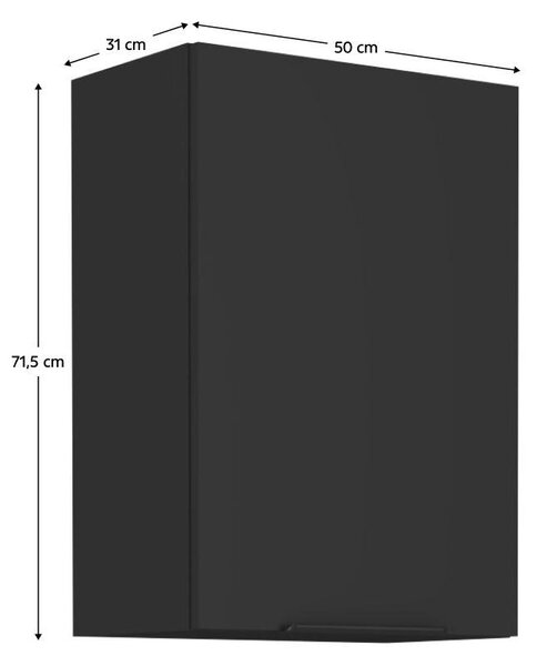 Horní kuchyňská skříňka Sobera 50 G 72 1F (černá)