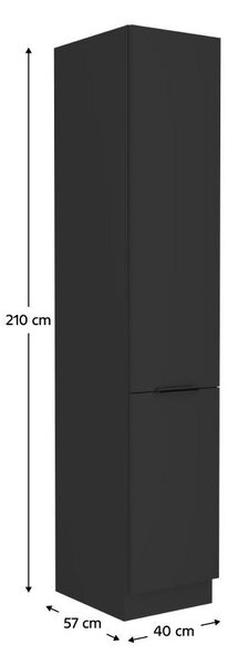 Potravinová kuchyňská skříň Sobera 40 DK 210 2F (černá)
