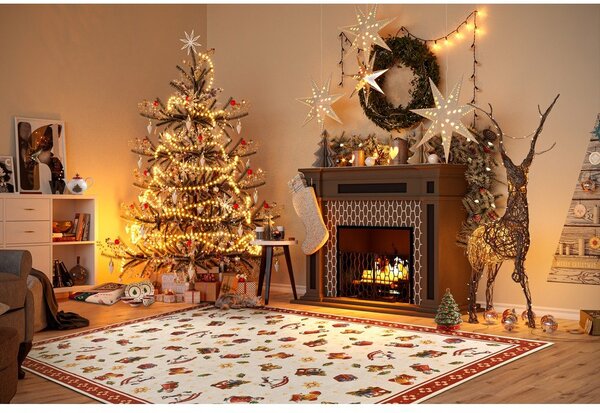 Červený koberec s vánočním motivem 160x230 cm Red Christmas – Villeroy&Boch