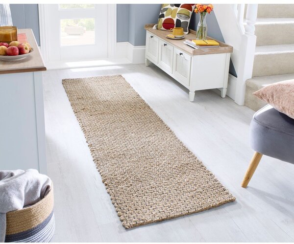 Jutový koberec běhoun v přírodní barvě 60x230 cm Sol – Flair Rugs