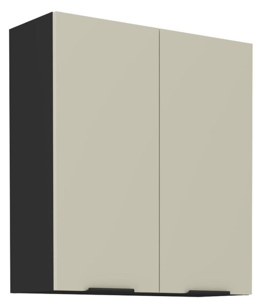 Horní kuchyňská skříňka Arikona 80 G 90 2F (kašmír + černá)